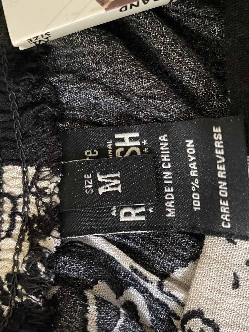 REWASH WIDE LEG BORDER WRAP PANT - BLACK FLORAL - Picture 8 of 9